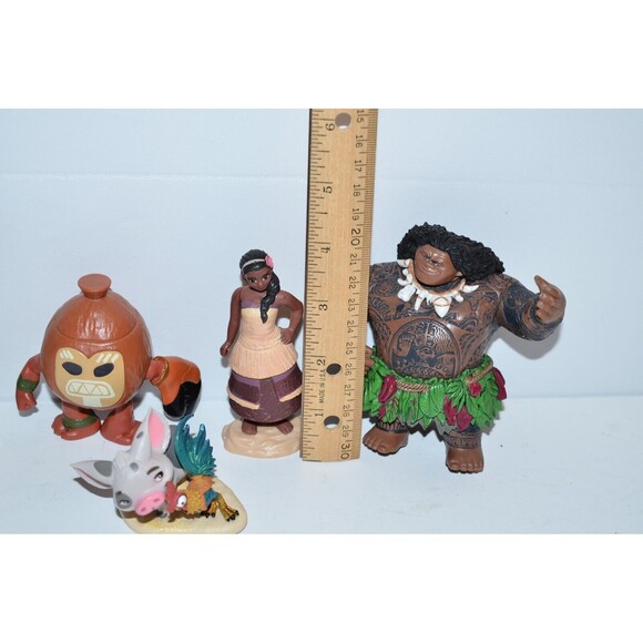 Vtg Disney Moana  Figures Lot Cake Toppers Kakamora Sina Maui Heihei Pua - Picture 6 of 10